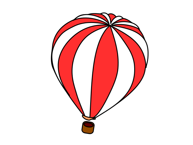 hot air balloon red