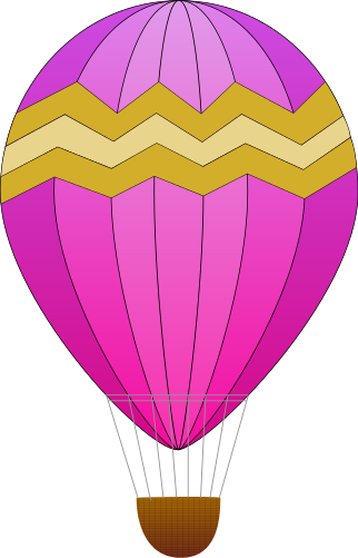 hot air balloon rounded basket