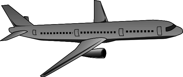 passenger jet gray