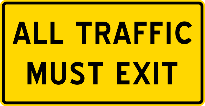 Traffic Exit Sign