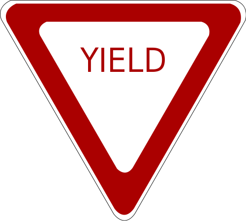 yield road sign