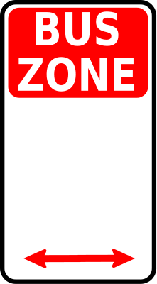 sign bus zone