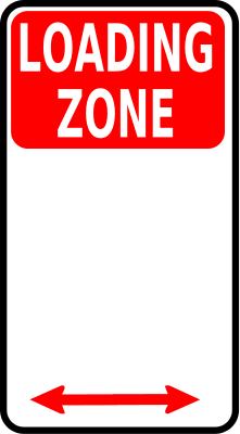 sign loading zone