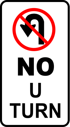 sign no U turn