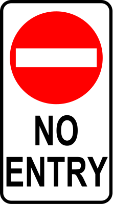 sign no entry