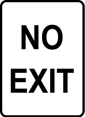 sign no exit