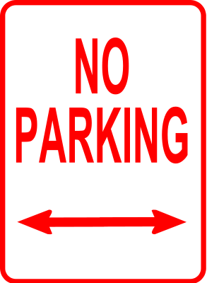 sign no parking