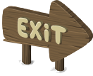 wood exit sign