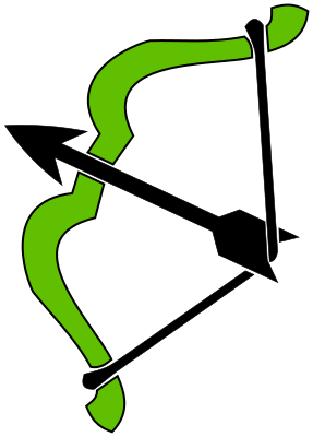 bow arrow green