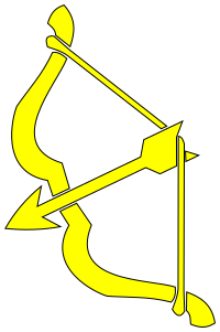 bow arrow yellow