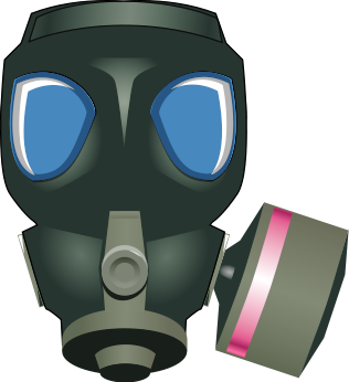 gas mask in color