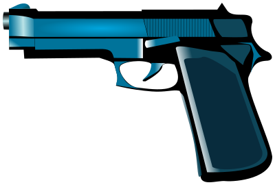 blue pistol