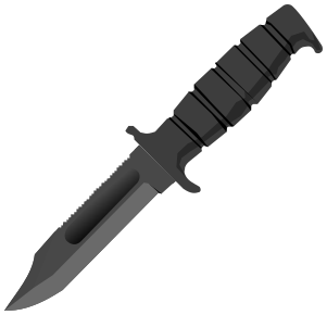 combat knife BW