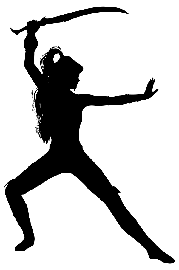 swordswoman silhouette