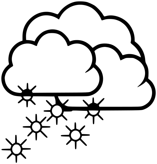 clouds lineart snow