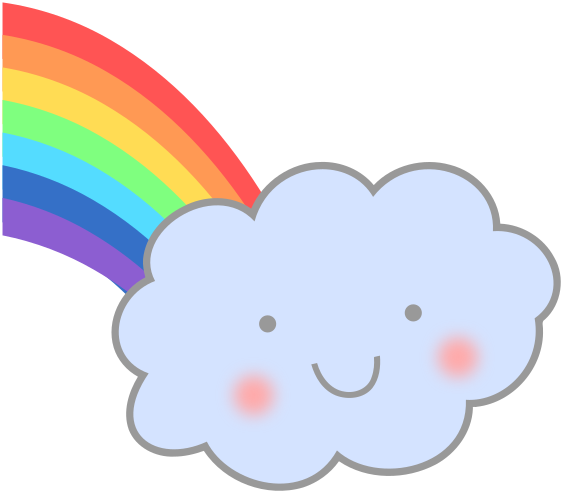 cute cloud w rainbow