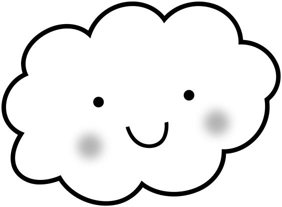 cloud smiling lineart