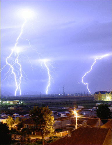 Lightning over Oradea Romania