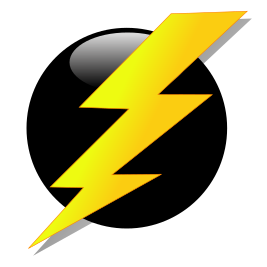 lightning icon black