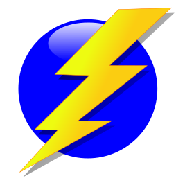 lightning icon blue