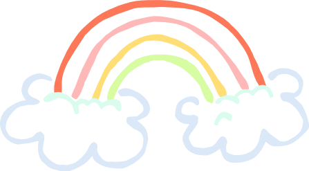 rainbow on clouds
