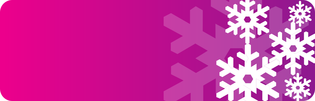 snowflake banner pink