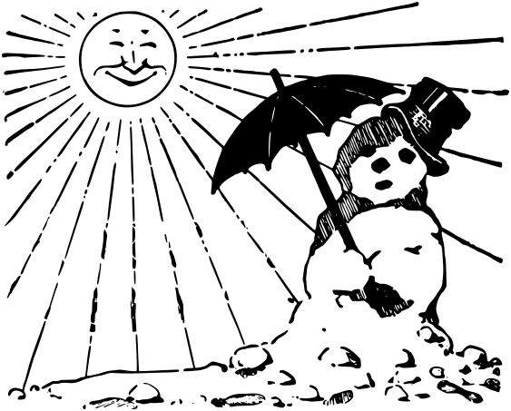 snowman w umbrella