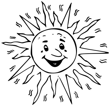 sun happy lineart