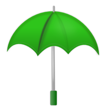 umbrella open green