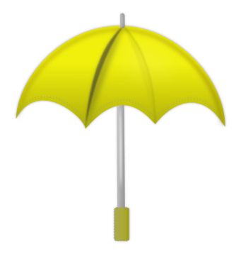 umbrella open yellow