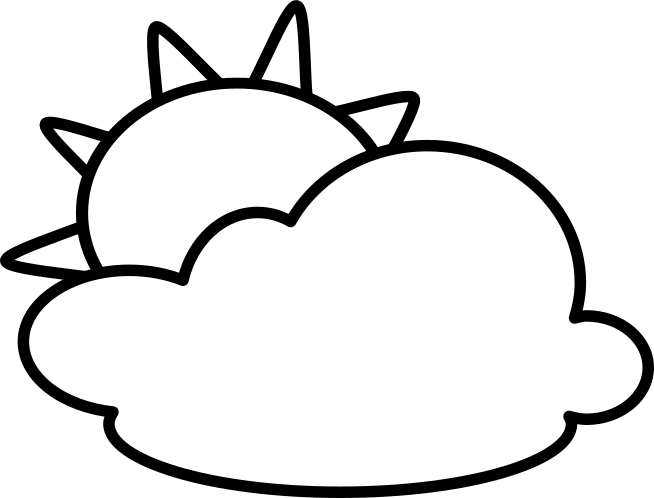 partly cloudy outline