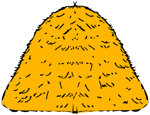 yellow hay stack