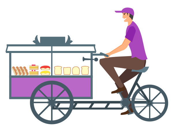 vendor bicycle cart
