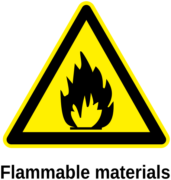 flammable material label