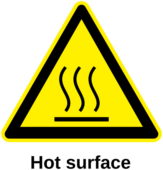 hot surface label