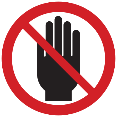 do not put hand in area