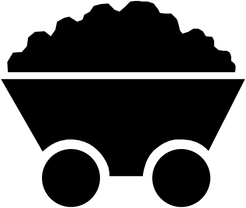 coal cart silhouette