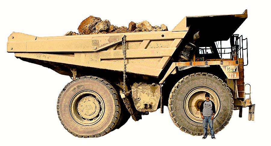 200 Ton dump truck isolated