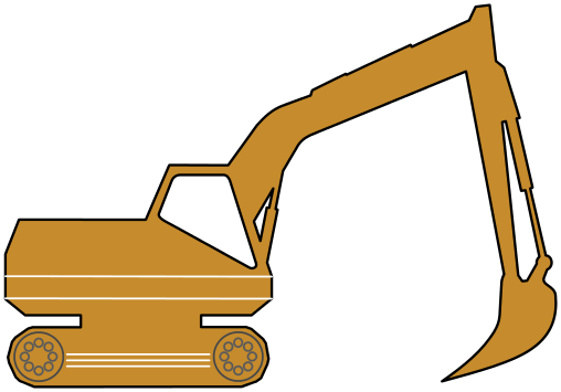 excavator brown