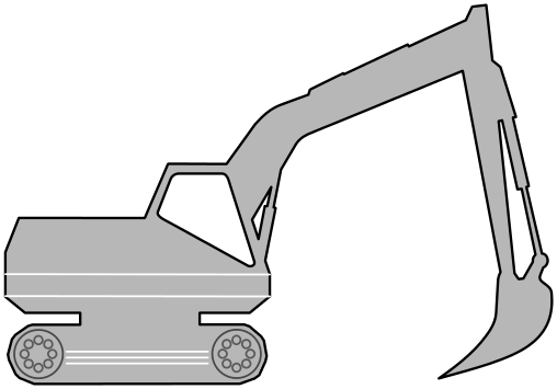 excavator outlined