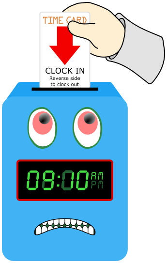 Time Clock unhappy