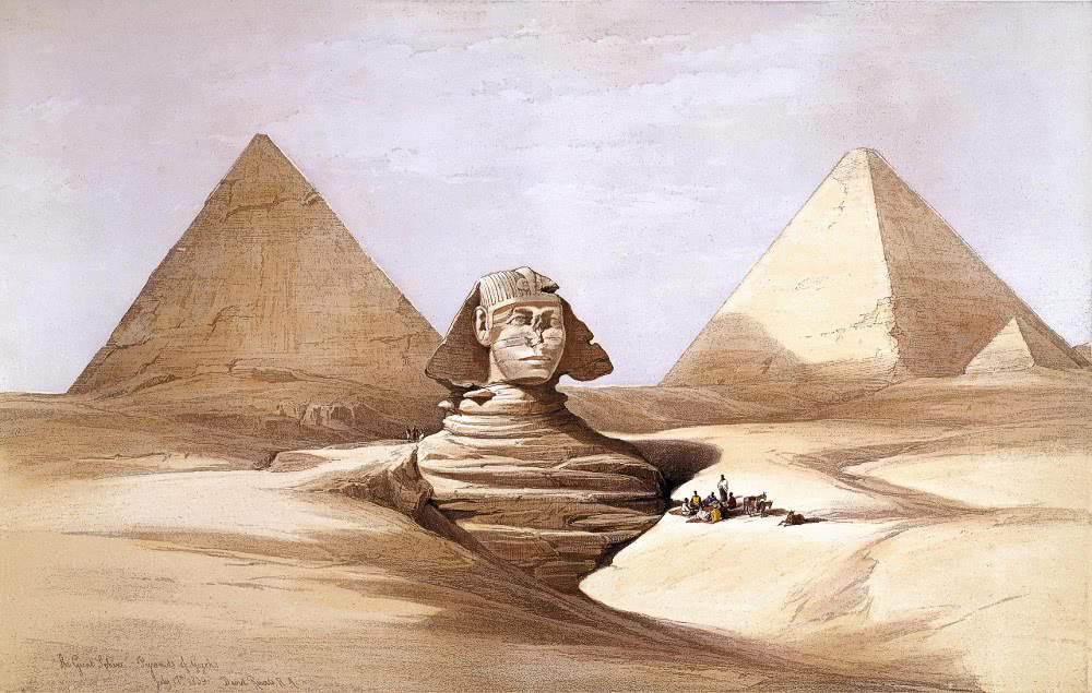 Gizeh Pyramids Sphinx 1839