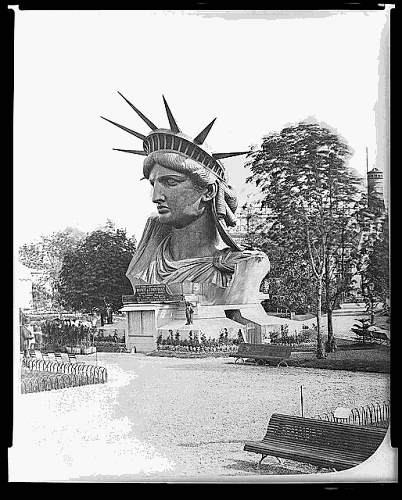 statue of liberty before completion