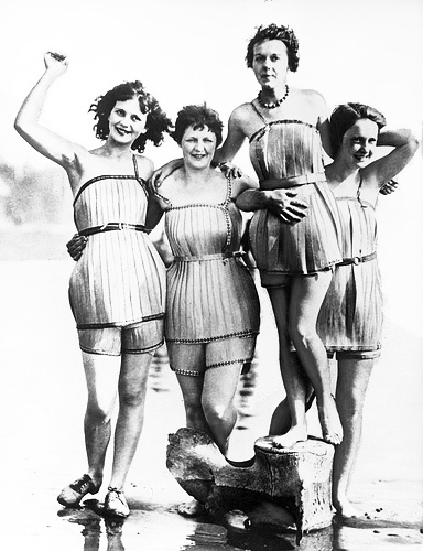 wooden bathing suits 1929