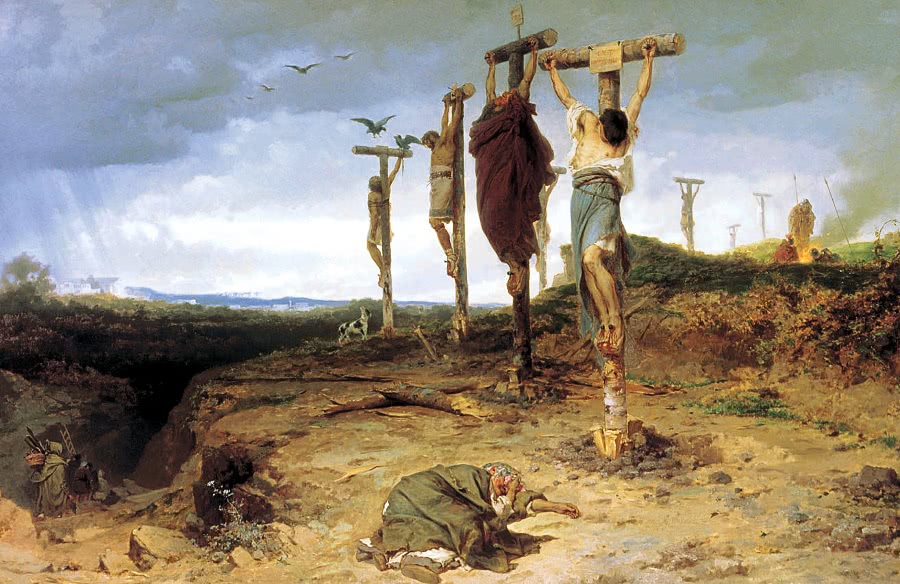 Sparticus followers crucified