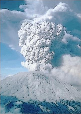 Mount Saint Helens ash and pumice cloud