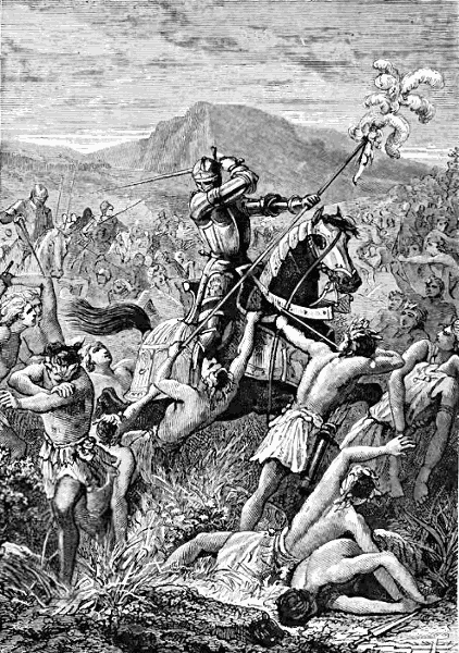 Cortes at Battle of Otumba