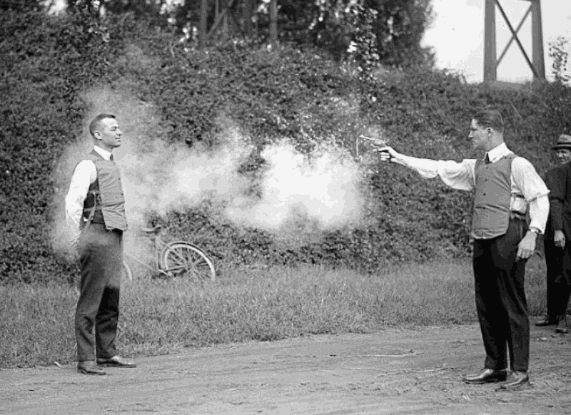 bulletproof vest test 1923