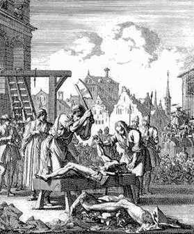 quartering of executed criminal 1672