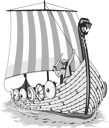 Viking ship BW
